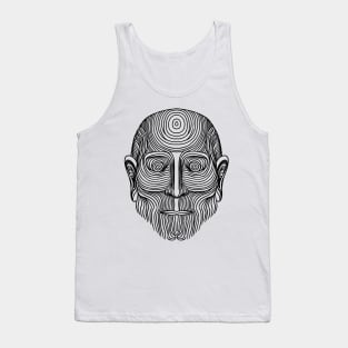 peculiar and strange face tattoo Tank Top